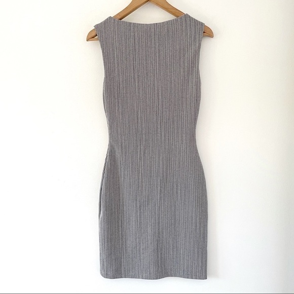 NWT Reiss Marte Textured Jersey Dress White / Blue - Picture 5 of 9